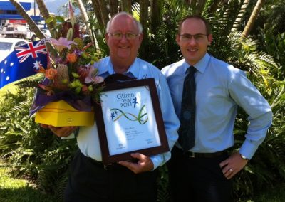 Curtis Pitt with Cairns 2011 Citizen of the Year Clive Skarott